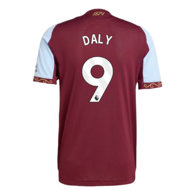 2025-2026 Aston Villa Authentic Home Shirt (Daly 9)-Football Jersey Hub