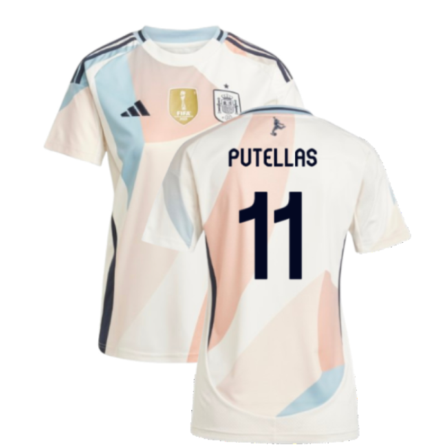 2025-2026 Spain Away Shirt (Womens) (Putellas 11)-Football Jersey Hub