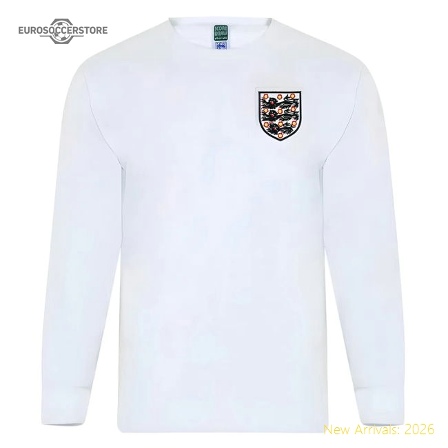 England 1966 World Cup No6 Retro Shirt LS-Football Jersey Hub