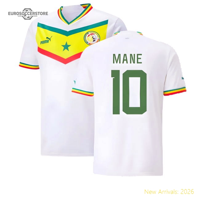 2022-2023 Senegal Home Shirt (MANE 10)-Football Jersey Hub