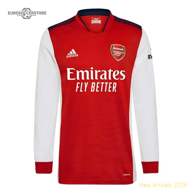 Arsenal 2021-2022 Long Sleeve Home Shirt-Football Jersey Hub