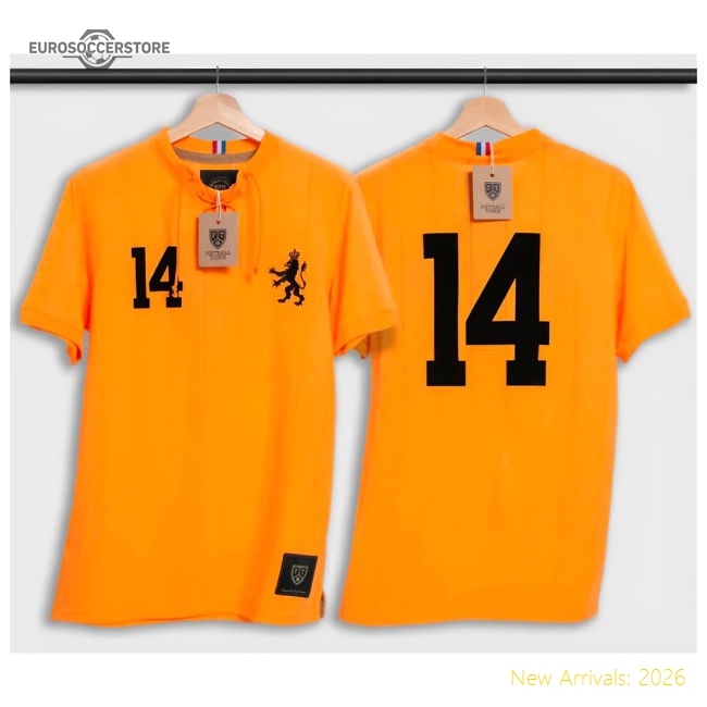 Holland Retro Shirt with Laces De Leeuw-Football Jersey Hub