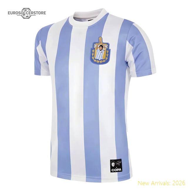 Maradona X COPA Argentina 1986 Retro Football Shirt-Football Jersey Hub