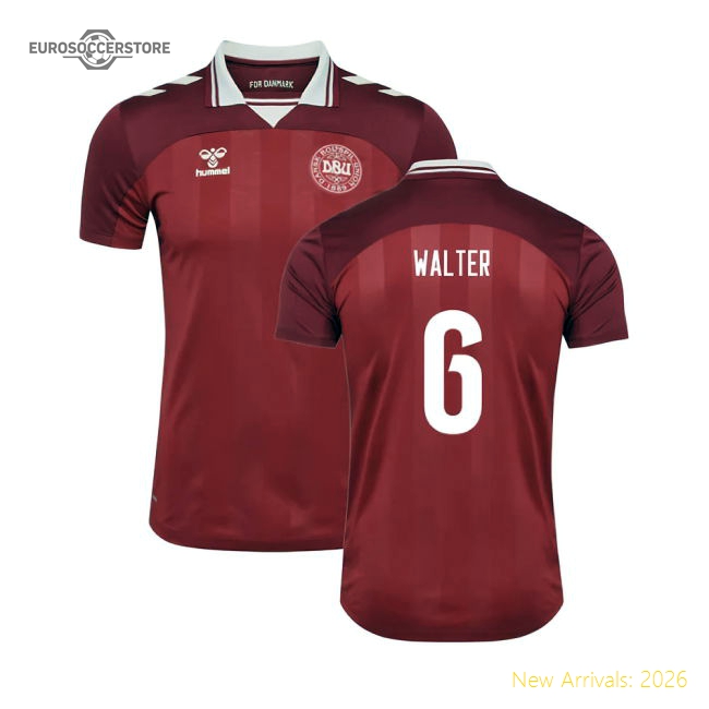 2025-2026 Denmark Womens Team Home Shirt (Ladies) (Walter 6)-Football Jersey Hub