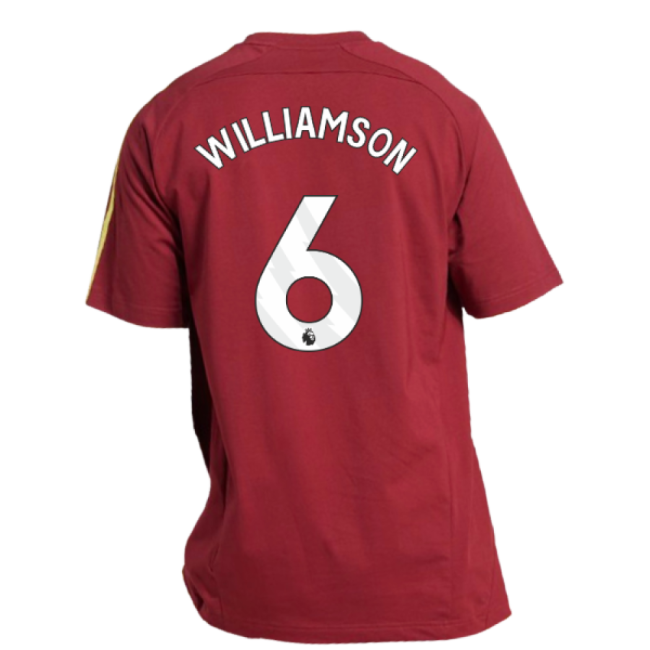 2025-2026 Arsenal UBP Tee (Noble Maroon) (Williamson 6)-Football Jersey Hub