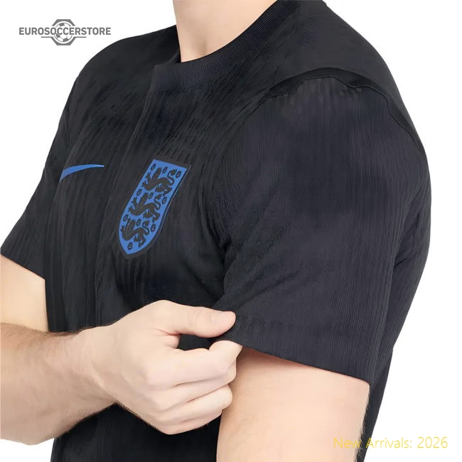 2025-2026 England WEC Authentic Away Shirt (Black) - Mens-Football Jersey Hub