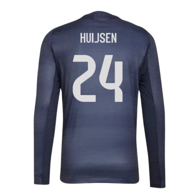 2025-2026 Real Madrid Authentic Long Sleeve Away Shirt (Huijsen 24)-Football Jersey Hub