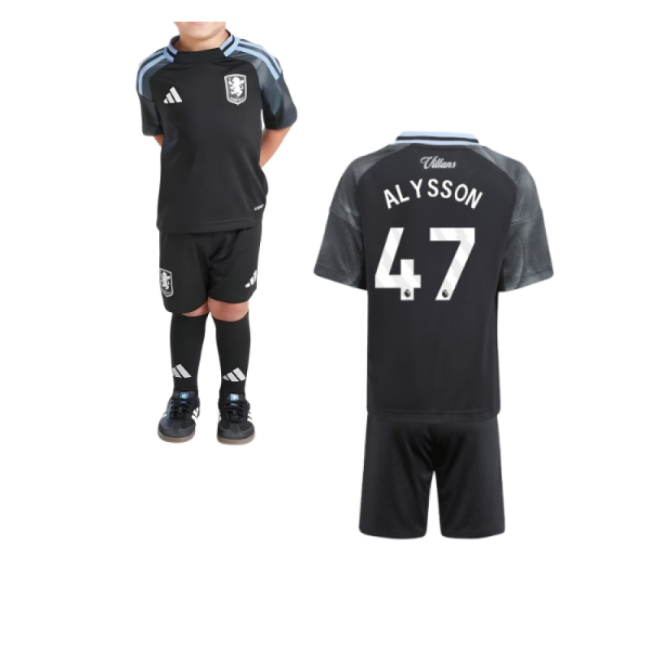 2025-2026 Aston Villa Away Mini Kit (Alysson 47)-Football Jersey Hub