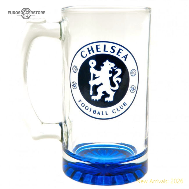 Chelsea FC Stein Glass Tankard-Football Jersey Hub