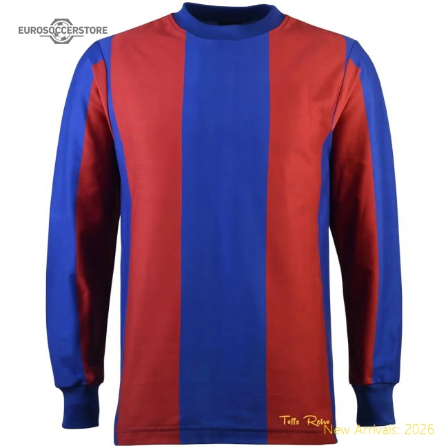TOFFS Classic Retro Royal/Maroon Long Sleeve Shirt-Football Jersey Hub