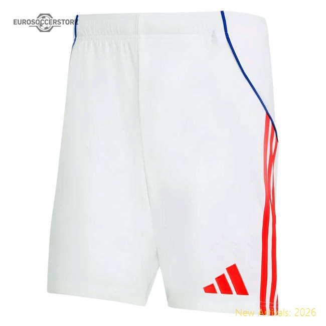 2025-2026 Olympique Lyon Home Shorts (White)-Football Jersey Hub