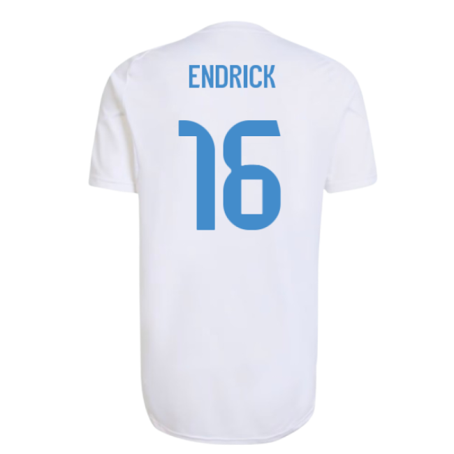 2025-2026 Real Madrid EU Training Jersey (White) (Endrick 16)-Football Jersey Hub