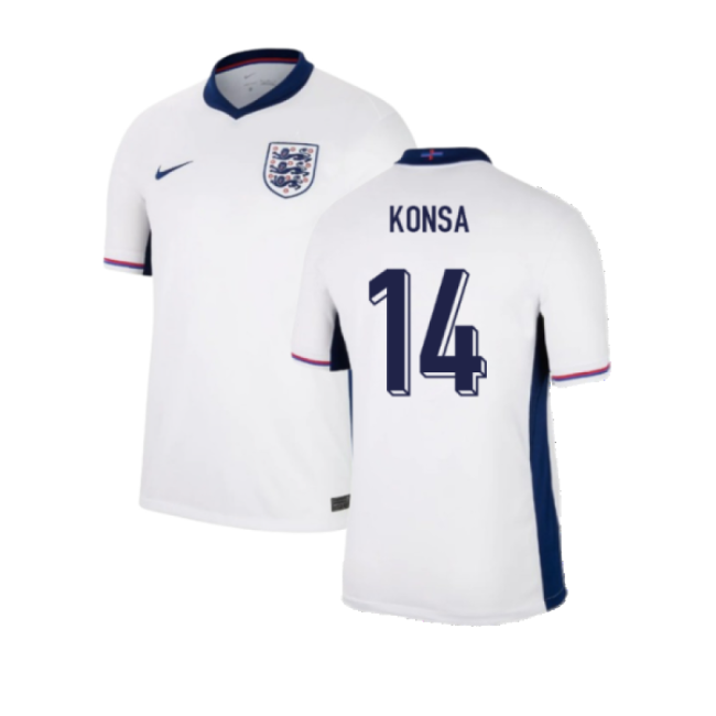 2024-2025 England Home Shirt (Konsa 14)-Football Jersey Hub