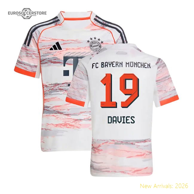 2025-2026 Bayern Munich Away Shirt (Kids) (Davies 19)-Football Jersey Hub