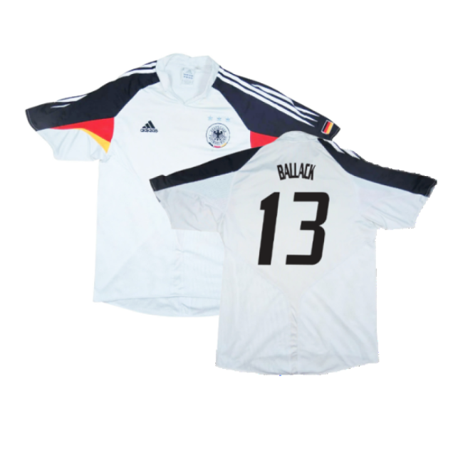Germany 2004-06 Home Shirt ((Very Good) XL) (Ballack 13)-Football Jersey Hub