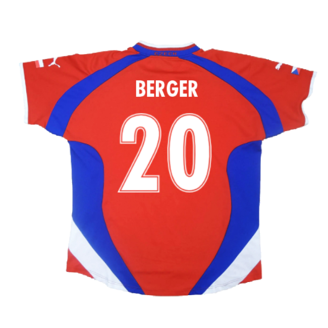 Czech Republic 2000-02 Home Shirt ((Very Good) XL) (Berger 20)-Football Jersey Hub