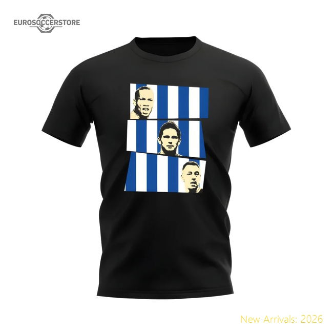 Drogba Lampard Terry Chelsea Trio T-Shirt (Black)-Football Jersey Hub