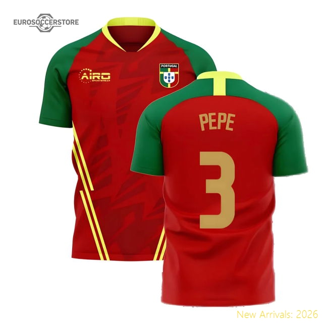 Portugal 2025-2026 Home Concept Football Kit (Airo) (PEPE 3)-Football Jersey Hub