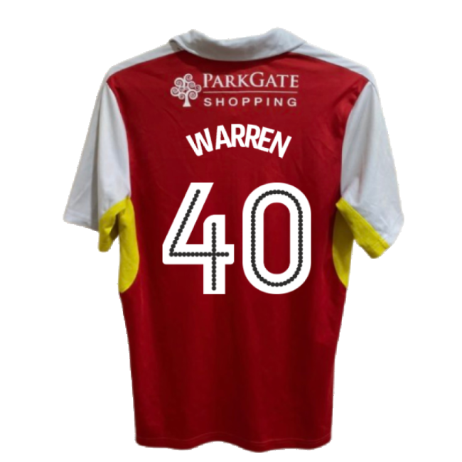Rotherham 2016-17 Home Shirt ((Good) XL) (Warren 40)-Football Jersey Hub