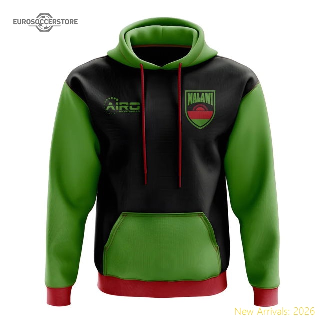 Malawi Concept Country Football Hoody (Black)-Football Jersey Hub