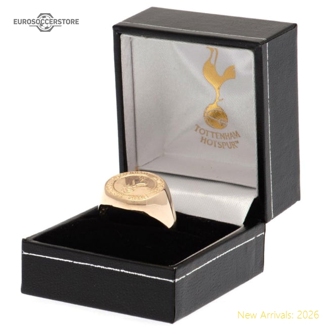 Tottenham Hotspur FC 9ct Gold Crest Ring Medium-Football Jersey Hub