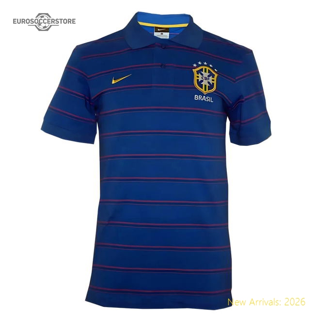 2010-11 Brazil Nike Travel Polo Shirt (Royal)-Football Jersey Hub
