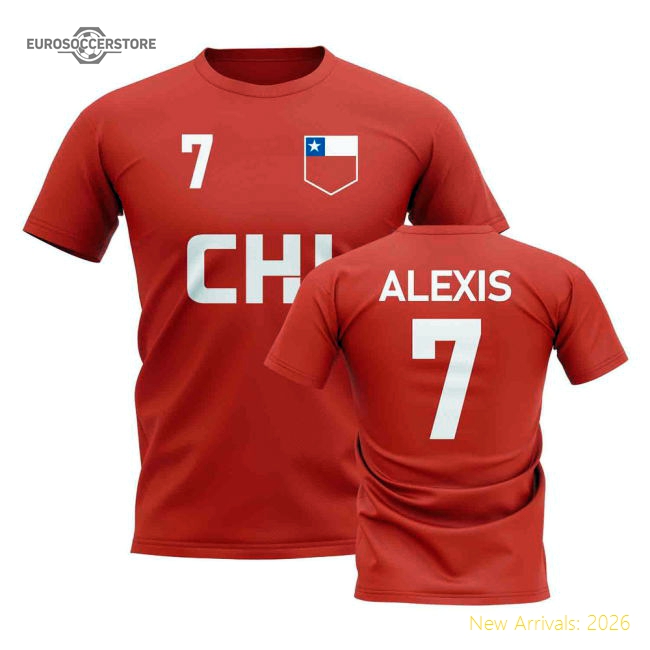 Alexis Sanchez Chile Country Code Hero T-Shirt (Red)-Football Jersey Hub