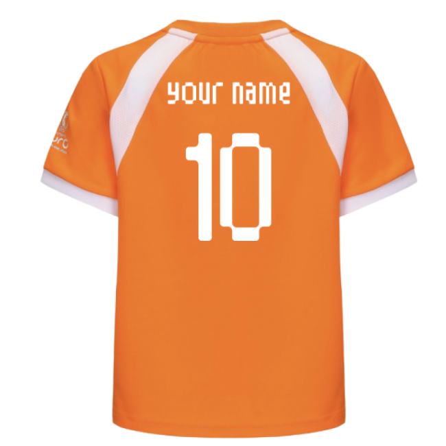 2025 Netherlands WEC Poly T-shirt (Orange) - Kids (Your Name)-Football Jersey Hub