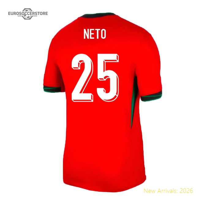 2024-2025 Portugal Home Shirt (Neto 25)-Football Jersey Hub