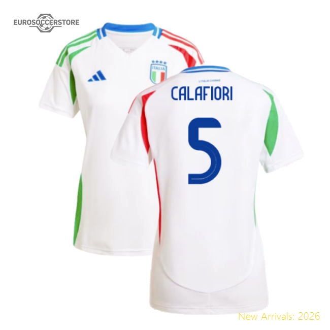 2024-2025 Italy Away Shirt (Ladies) (CALAFIORI 5)-Football Jersey Hub