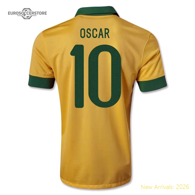 2013-14 Brazil Home Shirt (Oscar 10) - Kids-Football Jersey Hub
