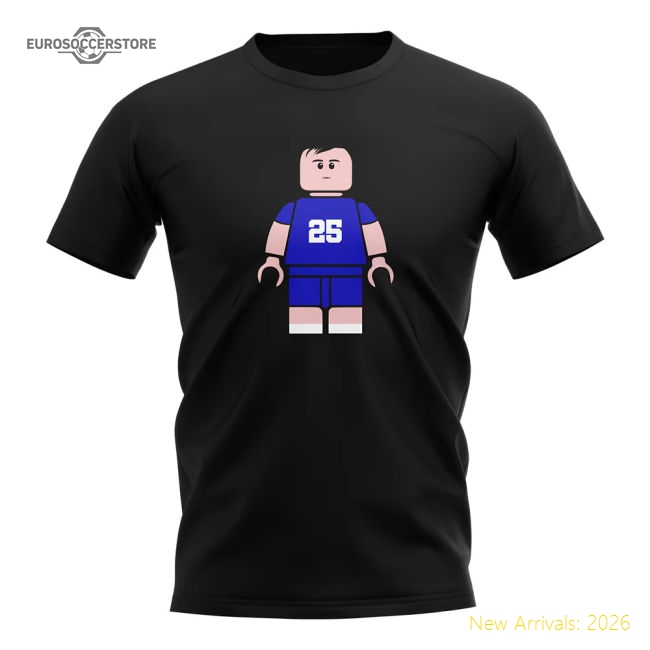 Gianfranco Zola Chelsea Brick Footballer T-Shirt (Black)-Football Jersey Hub