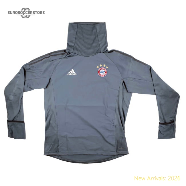 Bayern Munich 2010-11 Long Sleeve Adidas Training Top With Snood (M) (Excellent)-Football Jersey Hub