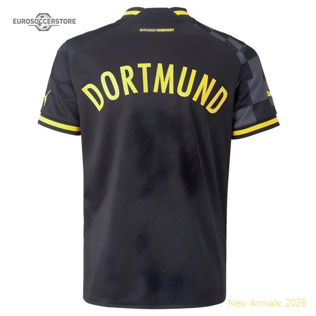 2022-2023 Borussia Dortmund Away Shirt (Kids) (HAALAND 9)-Football Jersey Hub