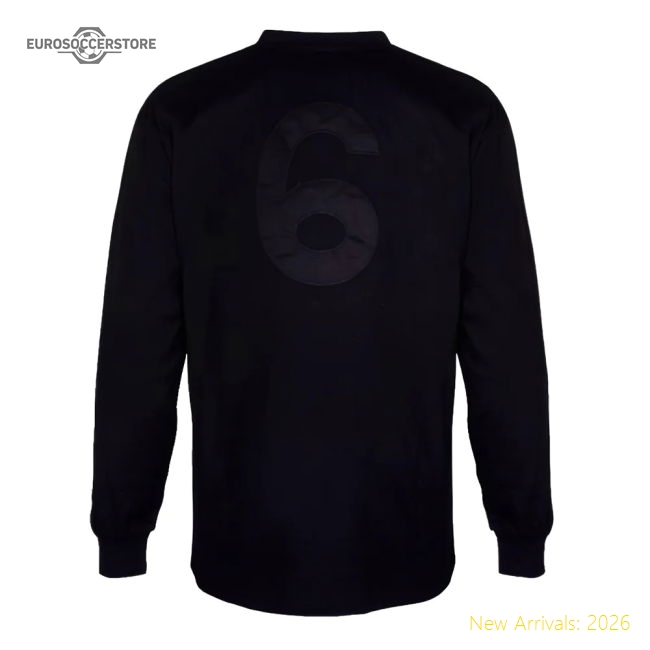 England 1966 LS World Cup Final Black Out No 6 Shirt-Football Jersey Hub