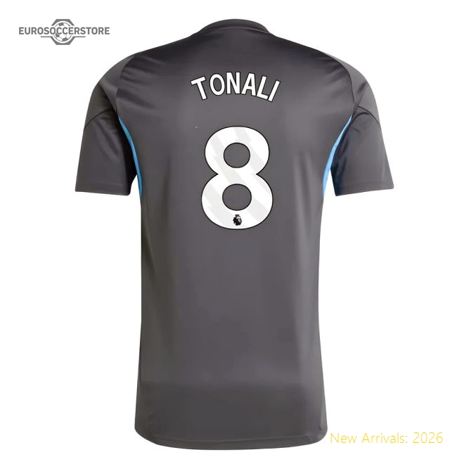 2025-2026 Newcastle Training Shirt (Grey) (Tonali 8)-Football Jersey Hub
