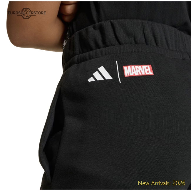 2025-2026 Real Madrid Marvel Pants (Black) - Kids-Football Jersey Hub