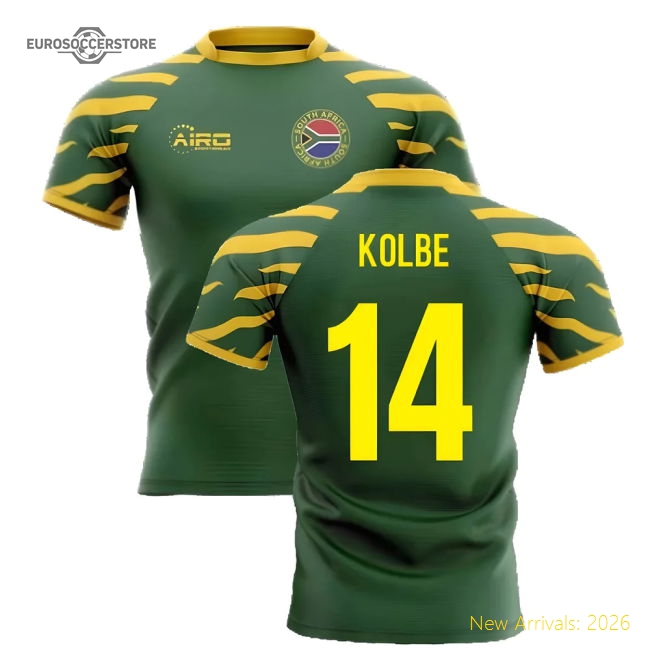 2025-2026 South Africa Springboks Home Concept Rugby Shirt (Kolbe 14)-Football Jersey Hub