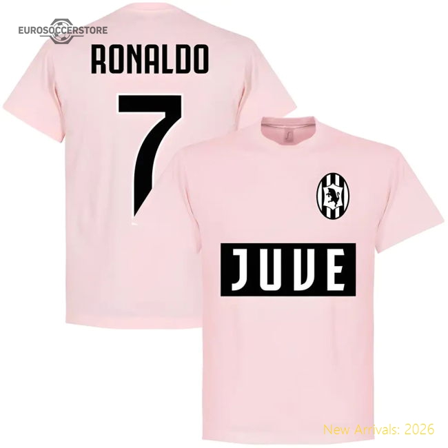 Juve Ronaldo 7 Team T-shirt - Pink-Football Jersey Hub