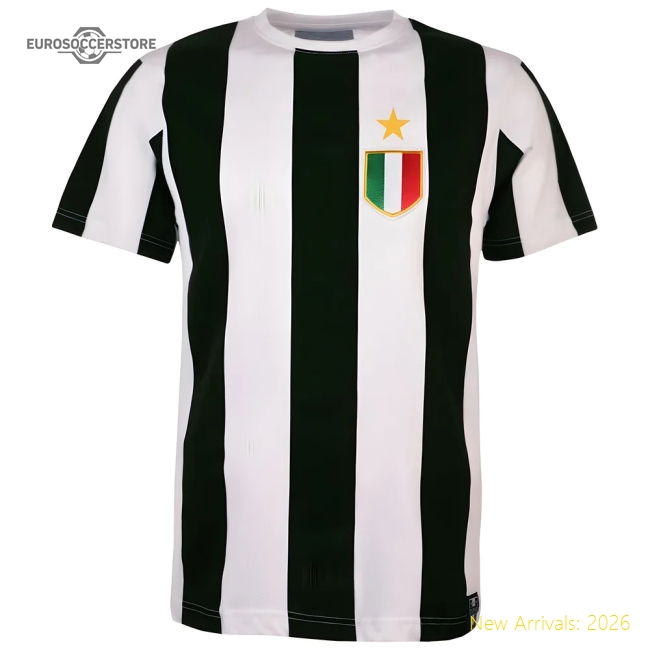 Juventus 12th Man T-Shirt - Black/White Stripe-Football Jersey Hub