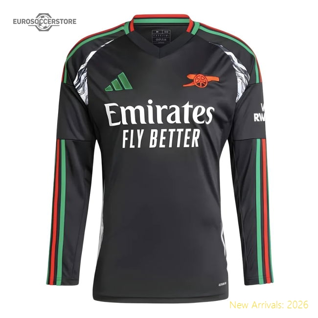 2024-2025 Arsenal Away Long Sleeve Shirt-Football Jersey Hub