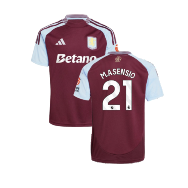 2024-2025 Aston Villa Home Shirt (M.Asensio 21)-Football Jersey Hub