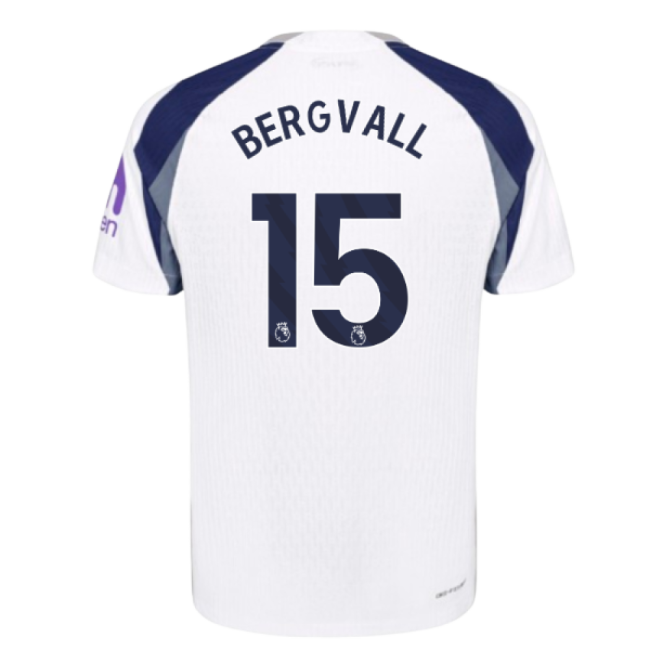 2025-2026 Tottenham Hotspur Authentic Home Shirt (Bergvall 15)-Football Jersey Hub