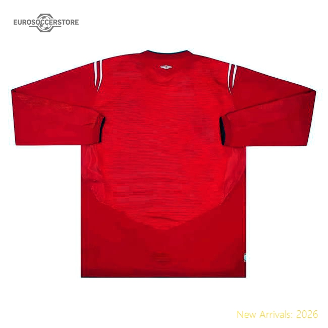 England 2004-06 Away L/S Shirt (XXL) (Excellent)-Football Jersey Hub