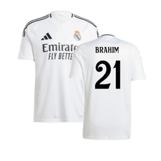 2024-2025 Real Madrid Home Shirt (Brahim 21)-Football Jersey Hub