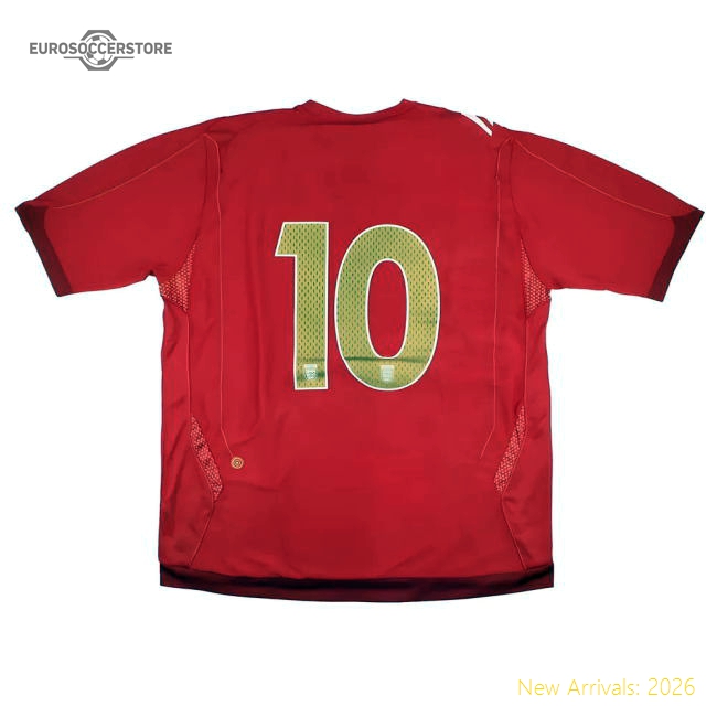 England 2006-08 Away (#10) (XL) (Excellent)-Football Jersey Hub