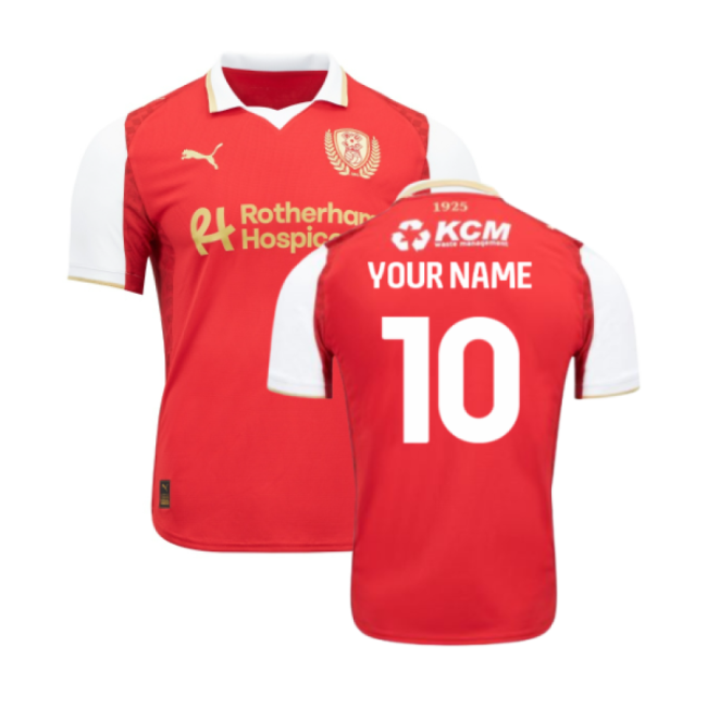 2025-2026 Rotherham United Home Shirt (Your Name)-Football Jersey Hub