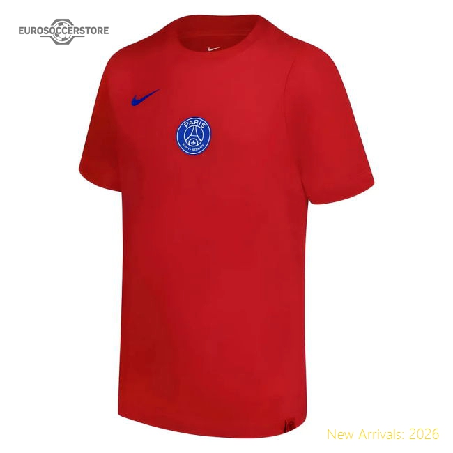 2025-2026 PSG T90 Remix T-Shirt (Red) - Kids-Football Jersey Hub