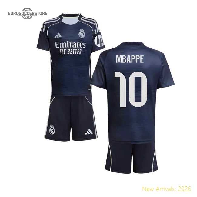 2025-2026 Real Madrid Away Youth Kit (Mbappe 10)-Football Jersey Hub