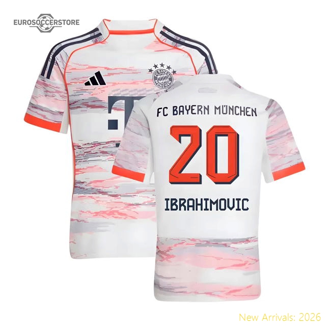 2025-2026 Bayern Munich Away Shirt (Kids) (Ibrahimovic 20)-Football Jersey Hub
